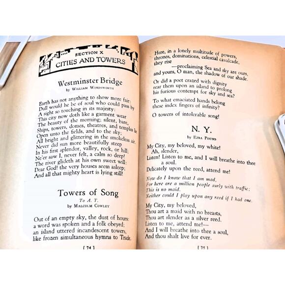 Poems for Every Mood compiled by Monroe and Zabel (1933 Early Ed. HC w/o DJ) - Picture 10 of 11